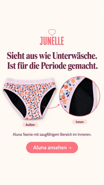 Ihre erste Periode? Sie ist vorbereitet.