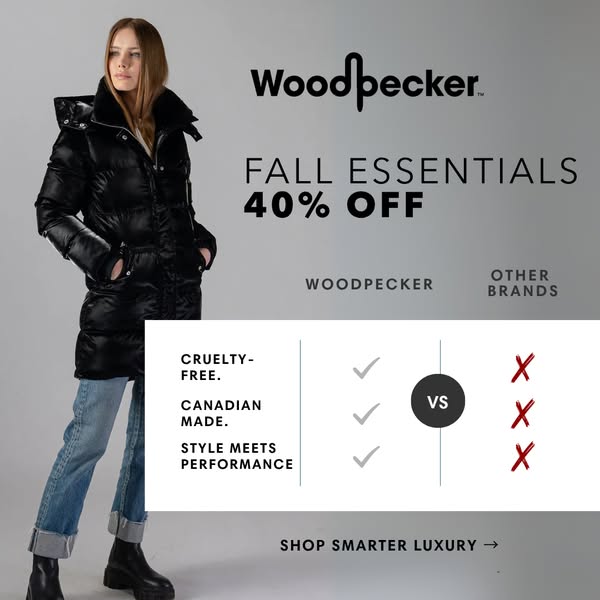 40% off fall styles. Shop Woodpecker.