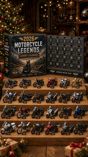 2026 Motorcycle Legends Advent Calendar – 24 Days, 24 Mini Motorcycles, 24 Legendary Rides