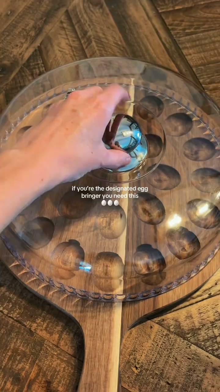 Solid Wood Egg Tray — Store & Serve Eggs with Rustic Charm!