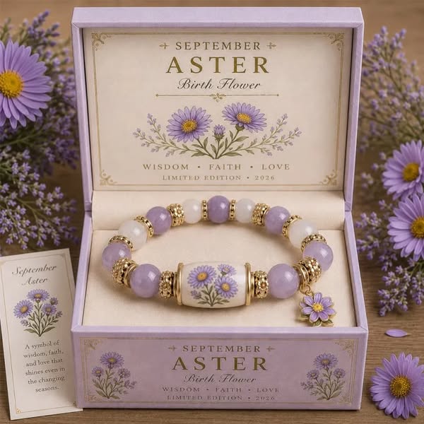 Birth Flower Blessing Bracelet | 2026 Limited Edition Only 8 Left - Jan. / No Gift Box