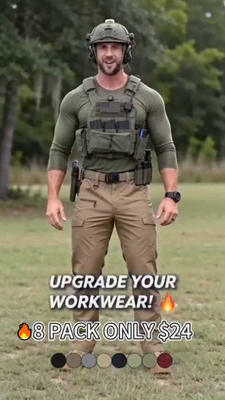 Men's 8-PACK FREEFLEX Tech Work Pants with 7 Pockets