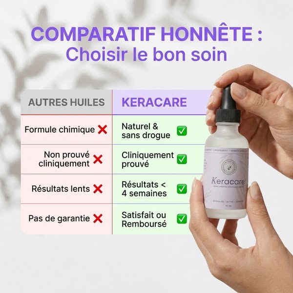Des cheveux plus denses en 4 semaines.