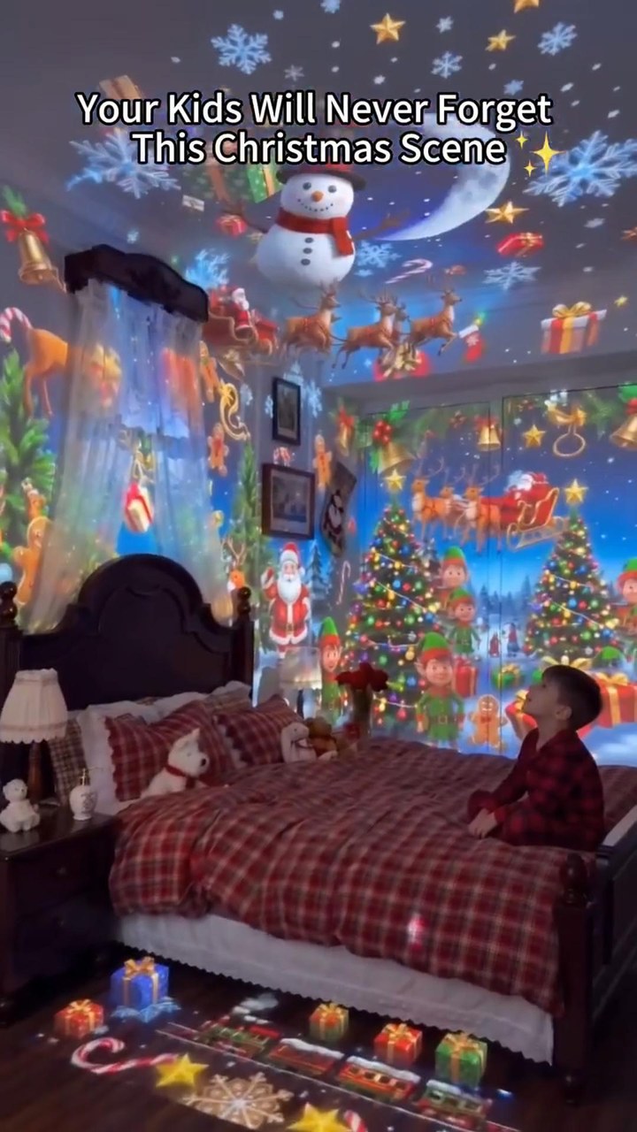 Plug-and-Play HD-Weihnachtsprojektor – 6 oder 10 festliche Szenen