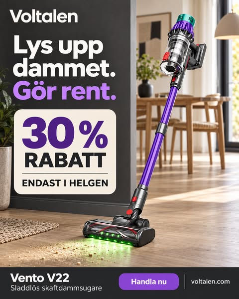 Vento V22 – 30 % rabatt i helgen