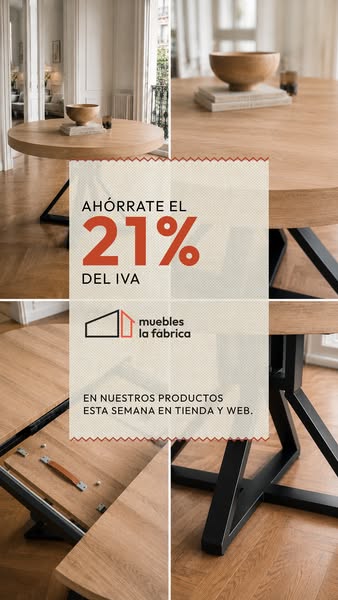 SIN IVA en Muebles la Fábrica
