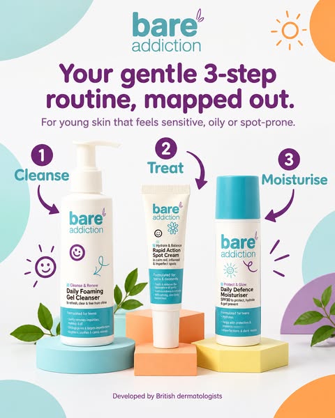 Your gentle 3-step routine.