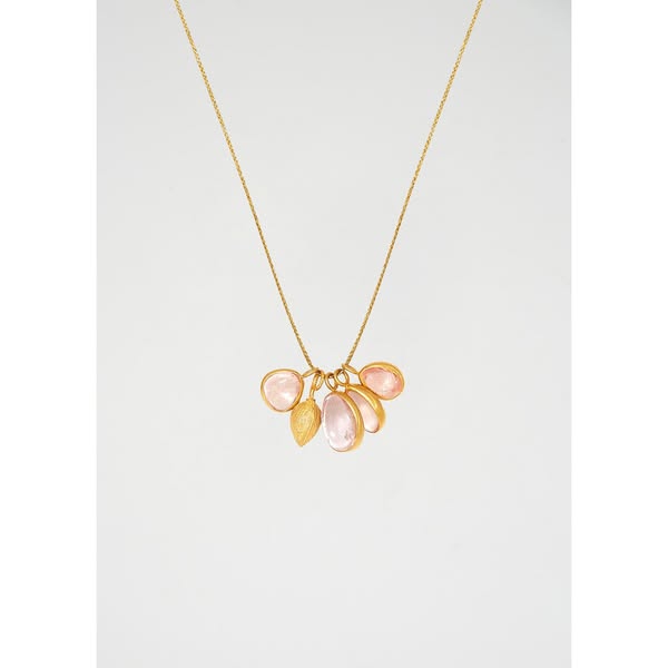 Peony Pink Colette Cardomon Necklace