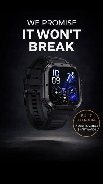 The Luxium Stinger - The Best Smartwatch You Will Ever Own! Indestructible Design 25 Day Battery Life Compatible With All Smartpho