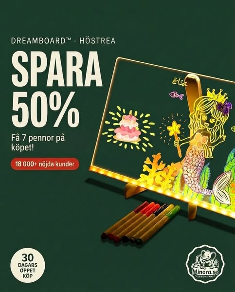 Höstrea: Spara 50% + 7 pennor på köpet