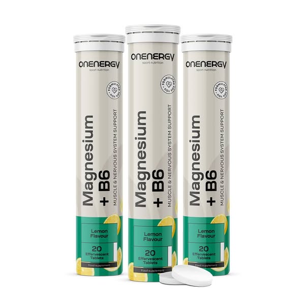 3x Magnésio + vitamina B6 - pastilhas efervescentes, total de 60 pastilhas efervescentes