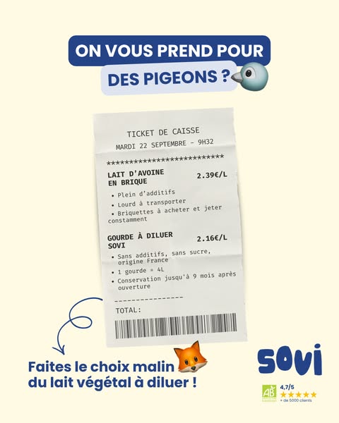 1 gourde = 4 litres de boisson à l'avoine