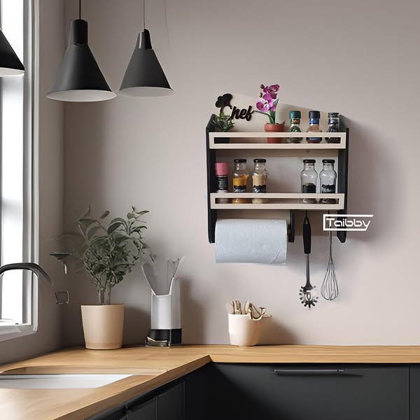 Zenzero – Organizer Cucina Porta Spezie, Rotolo e Mestoli