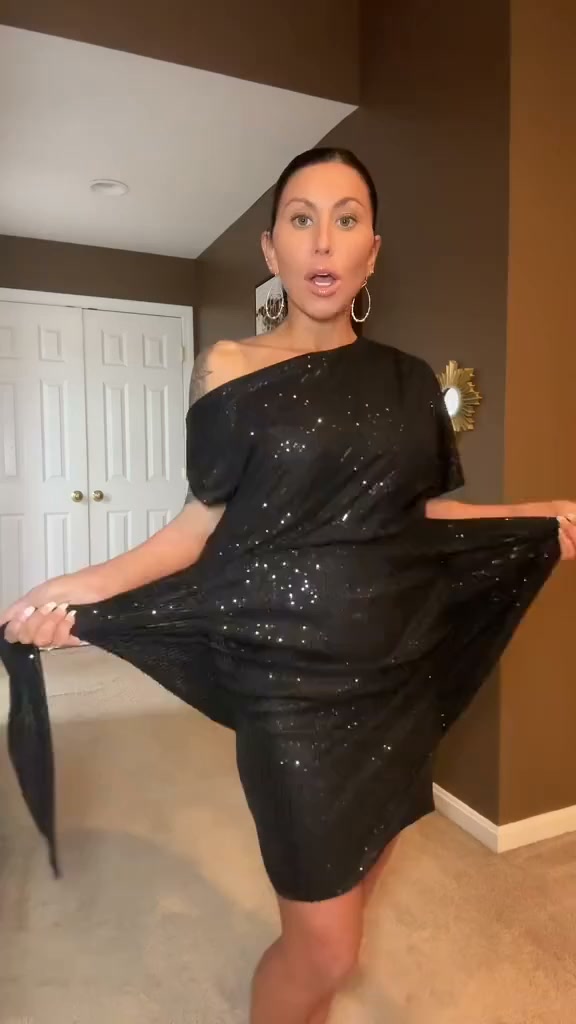 70% OFF!!!-Ready for Christmas's Party!!!Women's Sparkly One-Shoulder Ruched Dress