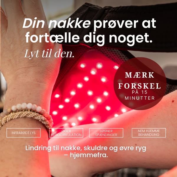 Infrarød lysbehandling til smertelindring og bedre restitution.