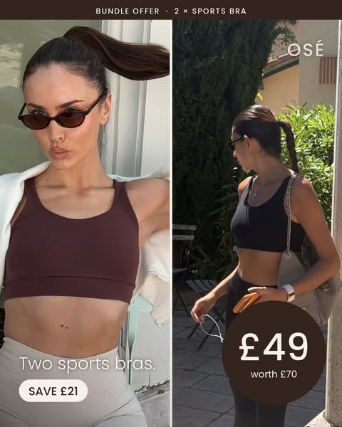 2 Sports Bras · £49