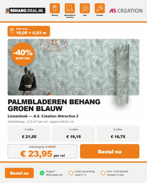 Palmbladeren behang – € 4,50 per m²
