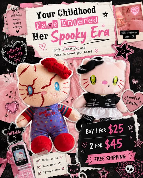 Hello Kitty Spooky Plushie