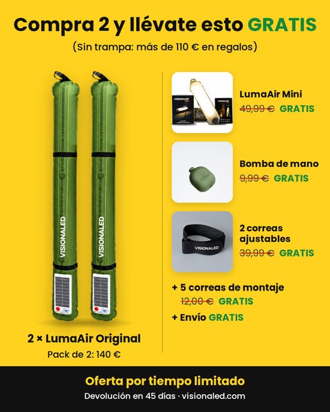 Pack de 2 + regalos por 140 €