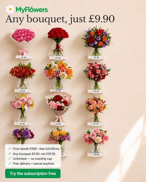 Any bouquet £9.90