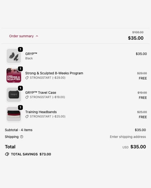 $73 in Free Gifts with every GRYP. Tap to Claim.