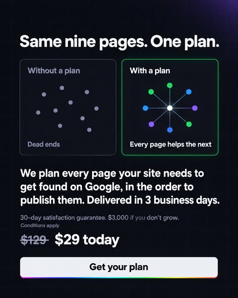 The SEO page plan ($29)