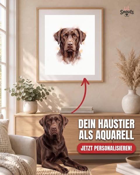 Dein Haustier als Aquarell – Poster ab 19,99 €