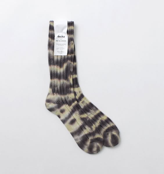 DECKA QUALITY SOCKS - SHOWATABÉ / Heavyweight tie-dye socks / lime / 1 / Men's clothing