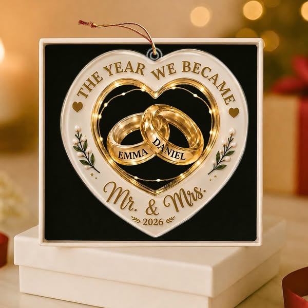 Personalized Newlywed Christmas Ornament