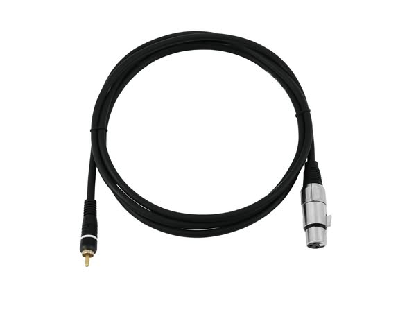 Omnitronic Adapter Cable RCA Phono to XLR Female 2M Black