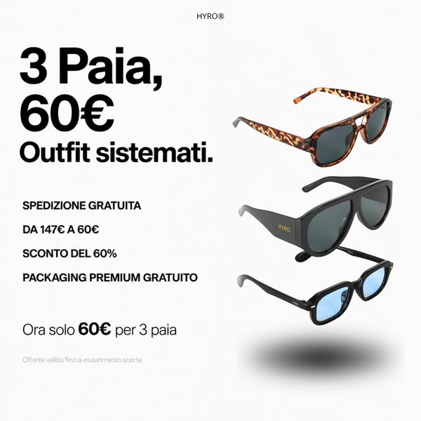 3 paia. Outfit sistemati.