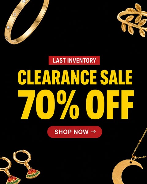 Clearance Sale: 70% Off