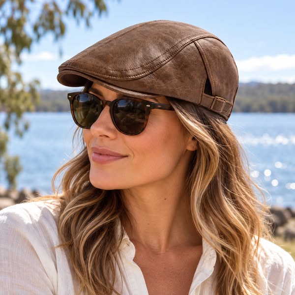 Hawthrone Leather Flat Cap