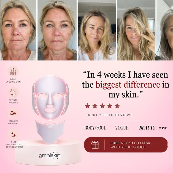 Omniskin Contour Face | Pro Red Light Therapy + Microcurrent Mask