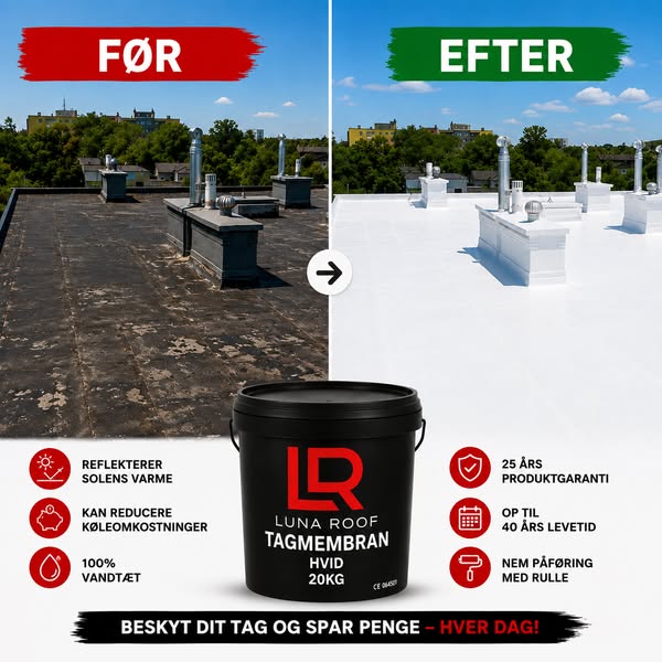 30% RABAT - Hvid tagmembran- Bestil idag
