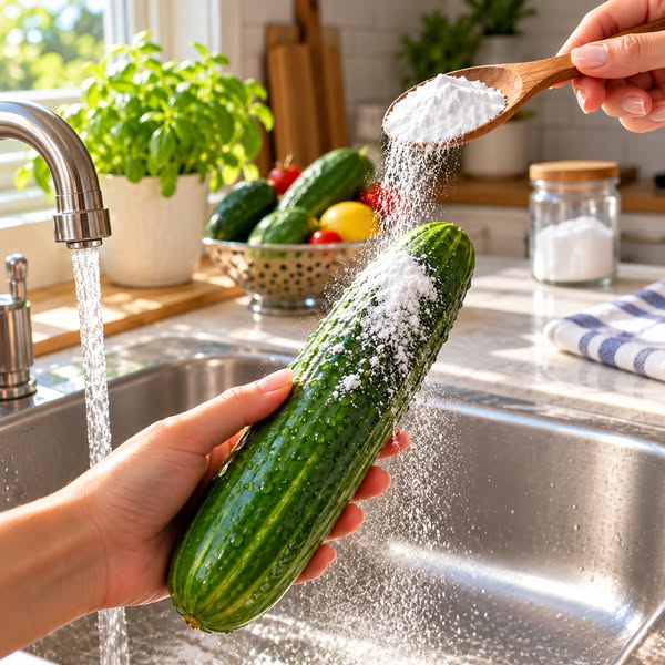 Understanding the use of baking soda on cucumbers