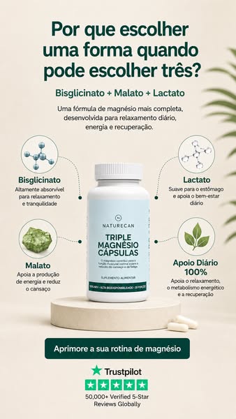 Relaxe ainda melhor com o magnésio triplo