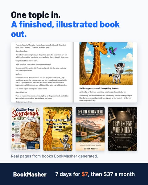 Get a Finished, Illustrated Book From One Topic