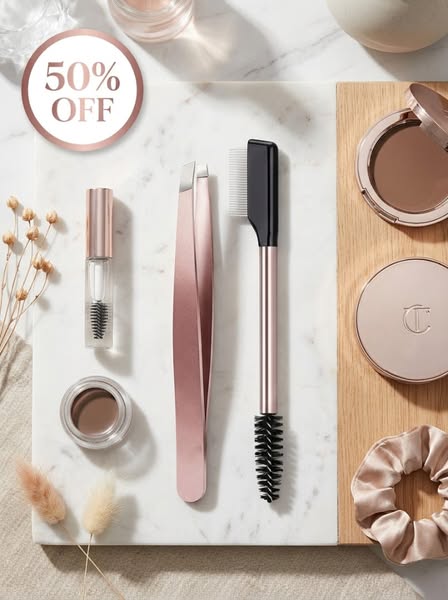 High‑Precision Slanted Eyebrow Tweezers Set