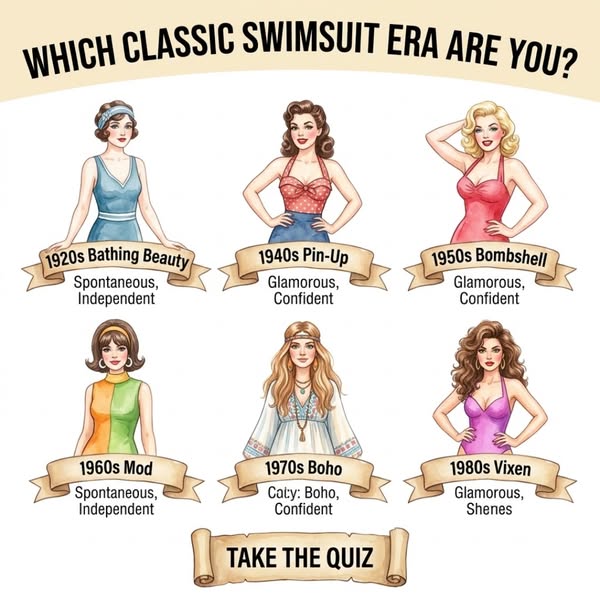 Your Vintage Swimsuit Era Personality