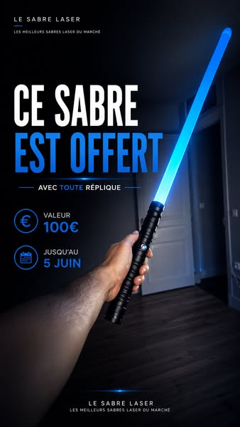1 sabre OFFERT + -25%