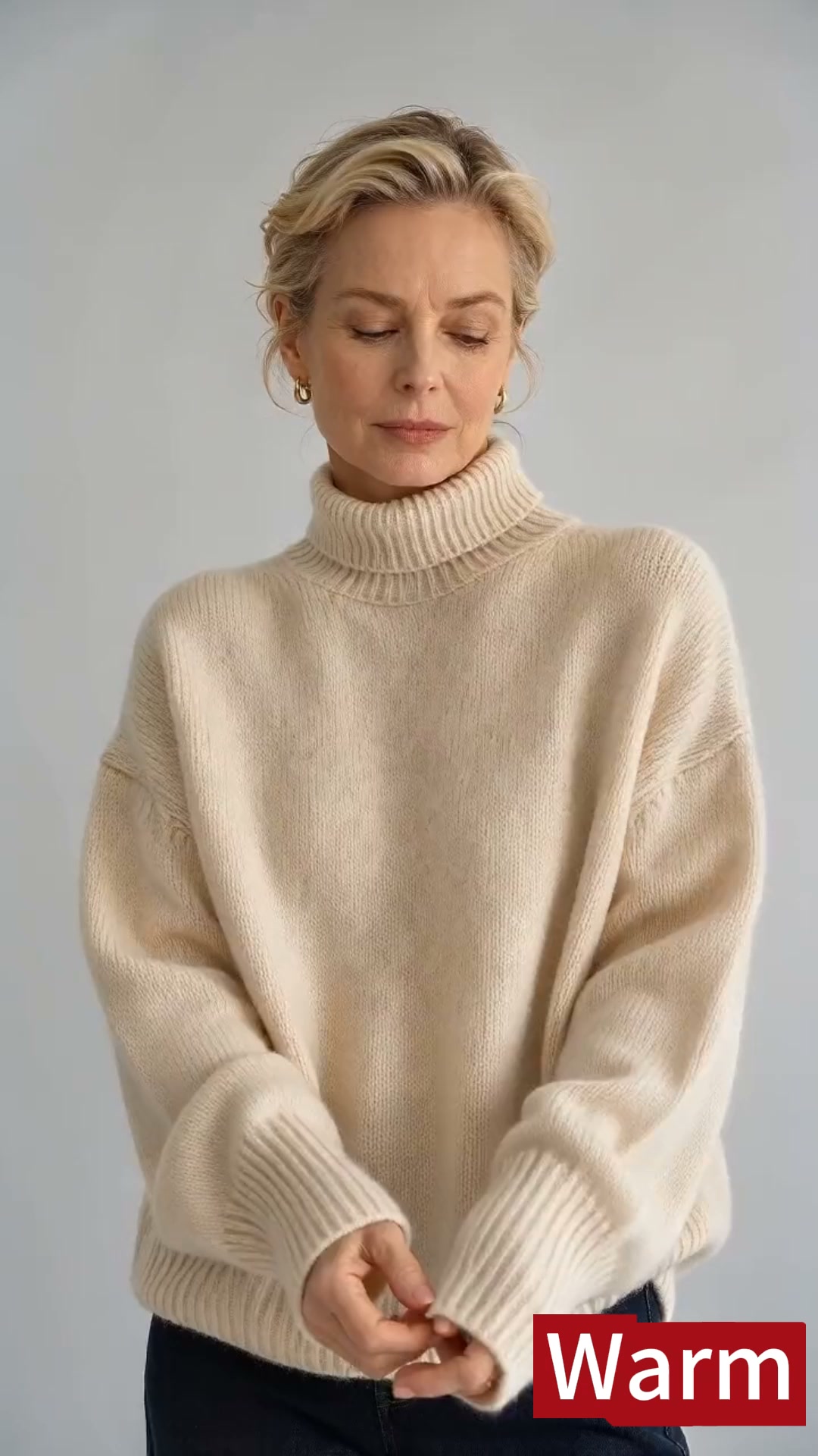 Mock Neck Oversized Sweater - 13 Colors, Extra Discounts on Multi-Buys