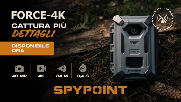 La fototrappola FORCE-4K – Non perdere più nessuna azione