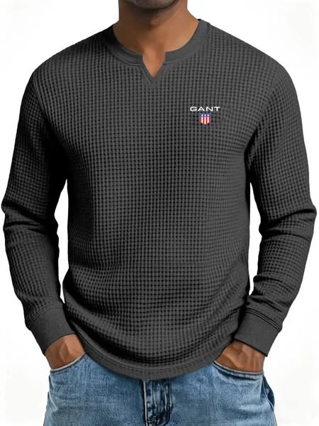 Textured Waffle-Knit Jersey