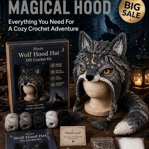 Fantasy Hood Hat DIY Crochet Kit