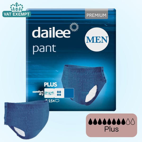 Dailee Pants Men Plus Blue-Pack of 15-Invizi-Registered NDIS Provider£10.99