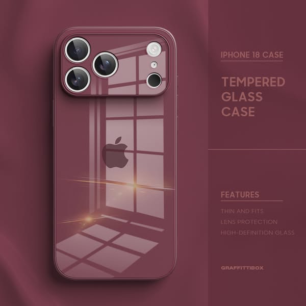 iPhone 18 Series Tempered Glass Phone Case