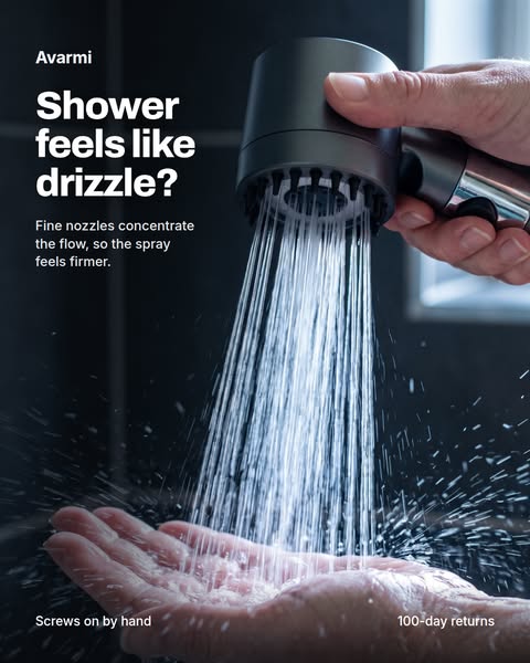 Rinsing shampoo shouldn't take all morning.