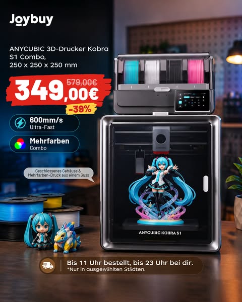 Bis zu 87% Rabatt auf 3D-Drucker