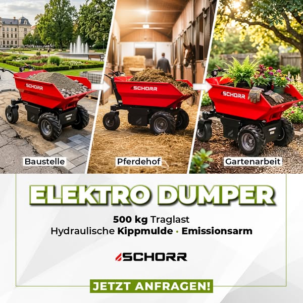 Elektrodumper 500kg - 8 Stunden Laufzeit